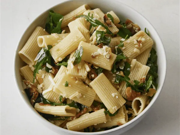 Rigatoni, Arugula, Roasted Garlic and Parmesan