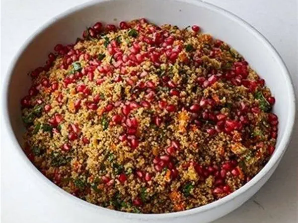 Quinoa, Carrots and Pomegranate Seeds