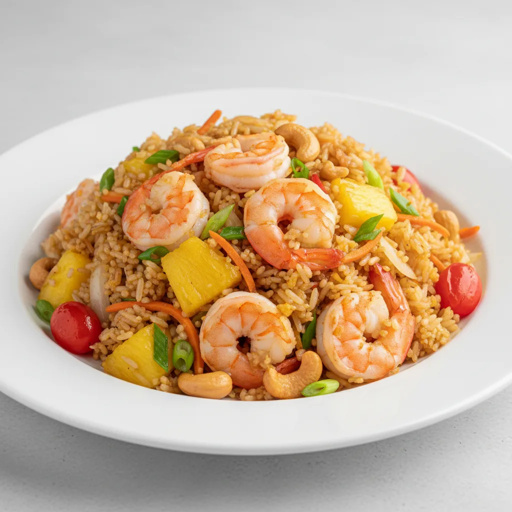 Pineapple Fried Rice with Prawns Pineapple Fried Rice with Prawns