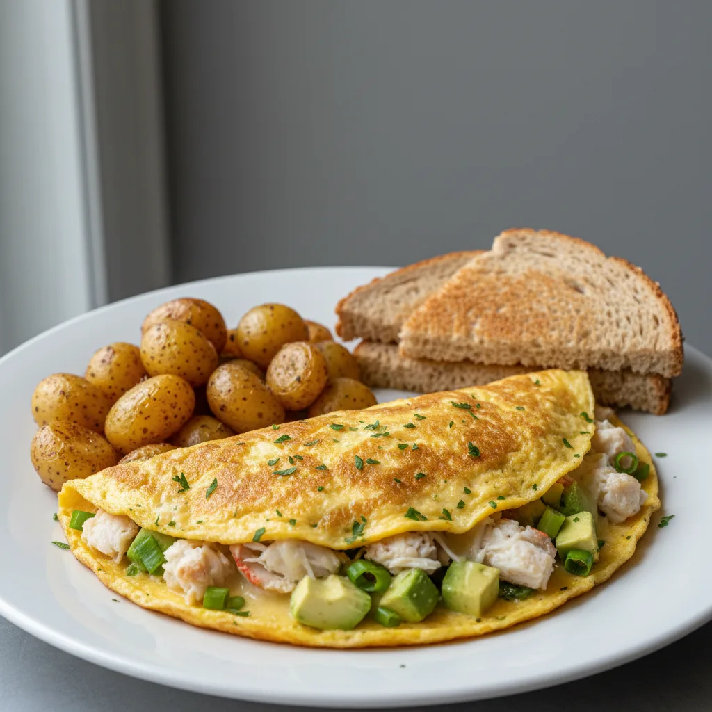 Whole Grain Blue Crab Omelet Whole Grain Blue Crab Omelet