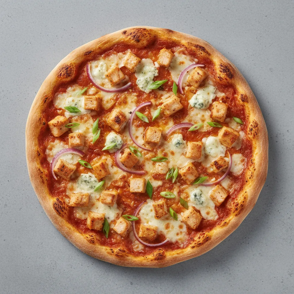 Thin Crust Buffalo Chicken Pizza