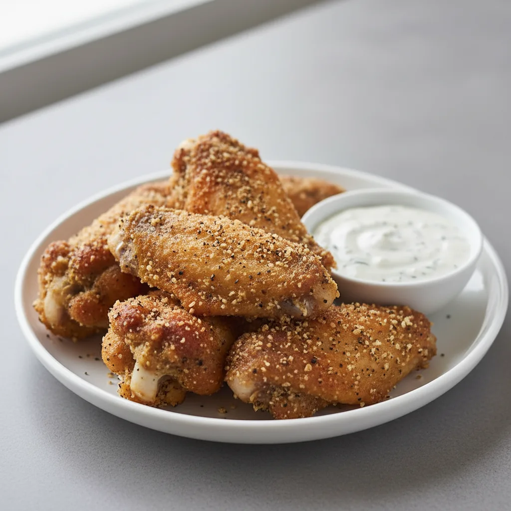 Garlic and Pepper Dry Rub Chicken Wings (6 Pieces)