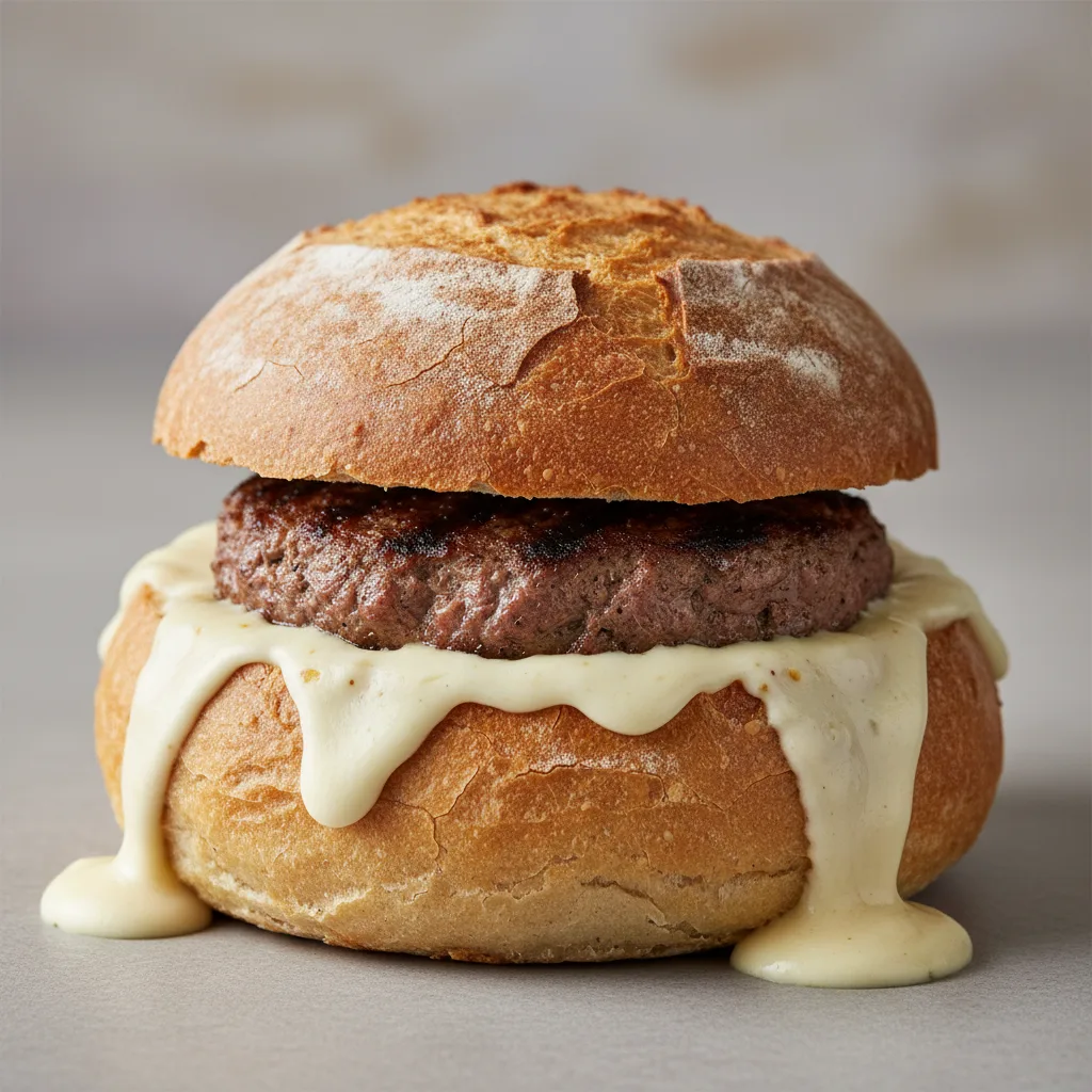 Fondue Burger Bread Bowl Fondue Burger Bread Bowl