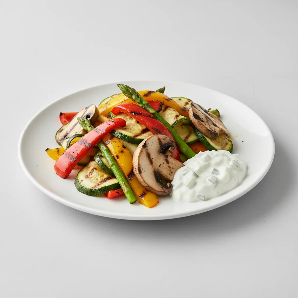 Grilled Veggies with Tzatziki Grilled Veggies with Tzatziki