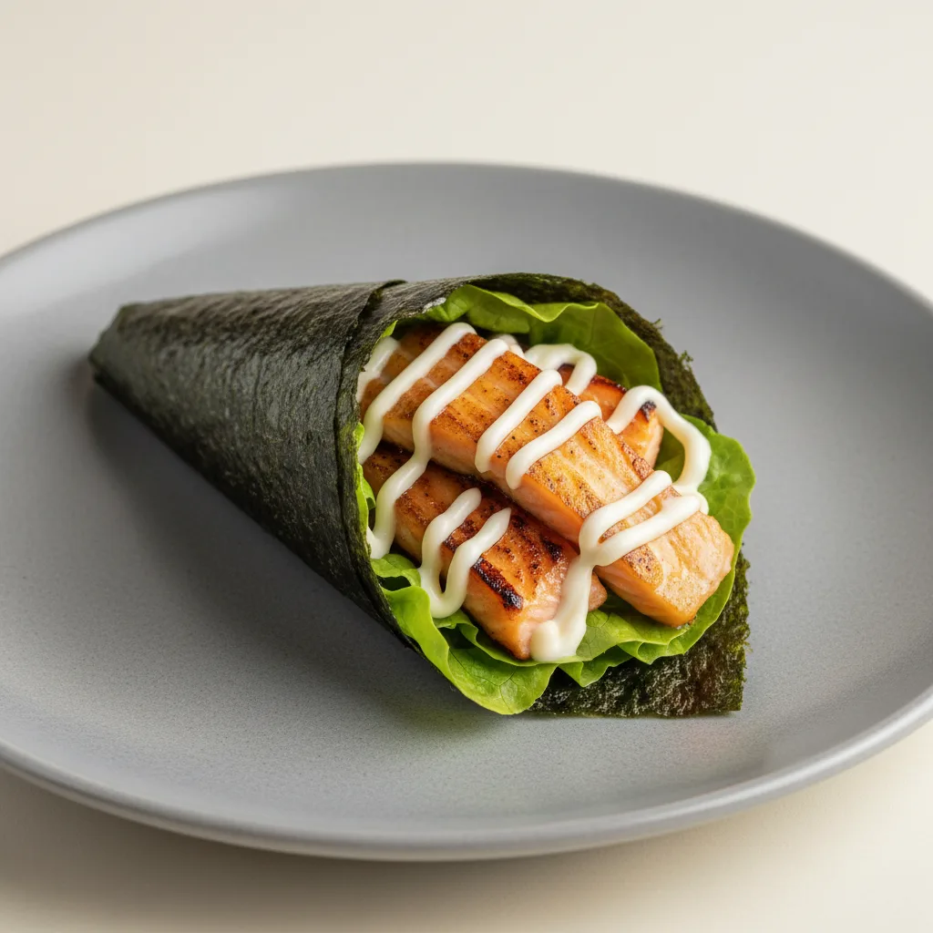 Grilled Salmon Toro Handroll Grilled Salmon Toro Handroll