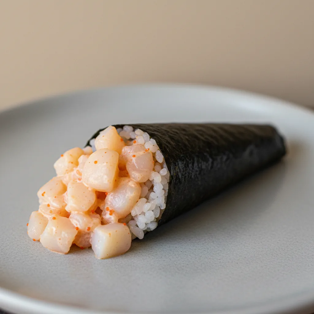 Spicy Scallop Handroll Spicy Scallop Handroll