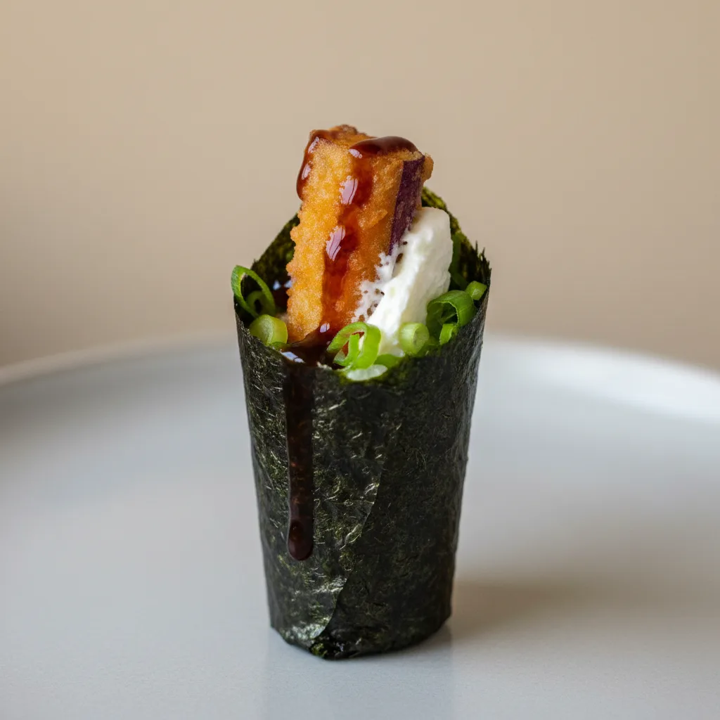 Sweet Potato Tempura Handroll Sweet Potato Tempura Handroll