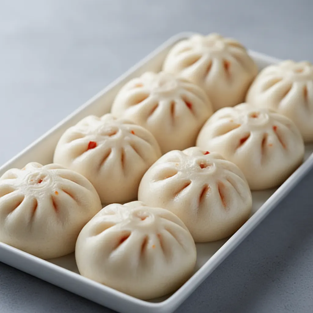 Spicy Steamed Pork Bao Tray Spicy Steamed Pork Bao Tray