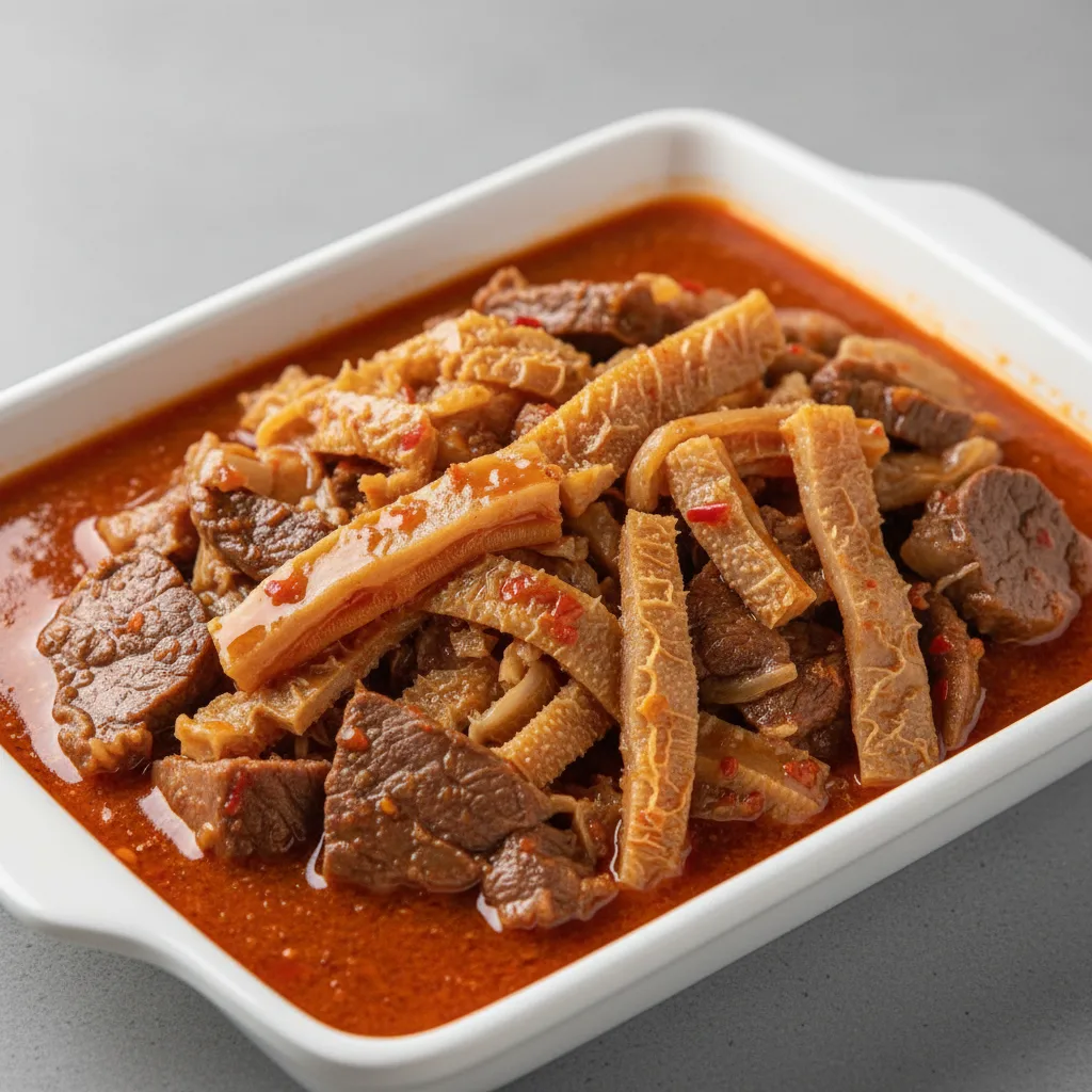 Beef Delicacy in Chili Sauce Tray Beef Delicacy in Chili Sauce Tray