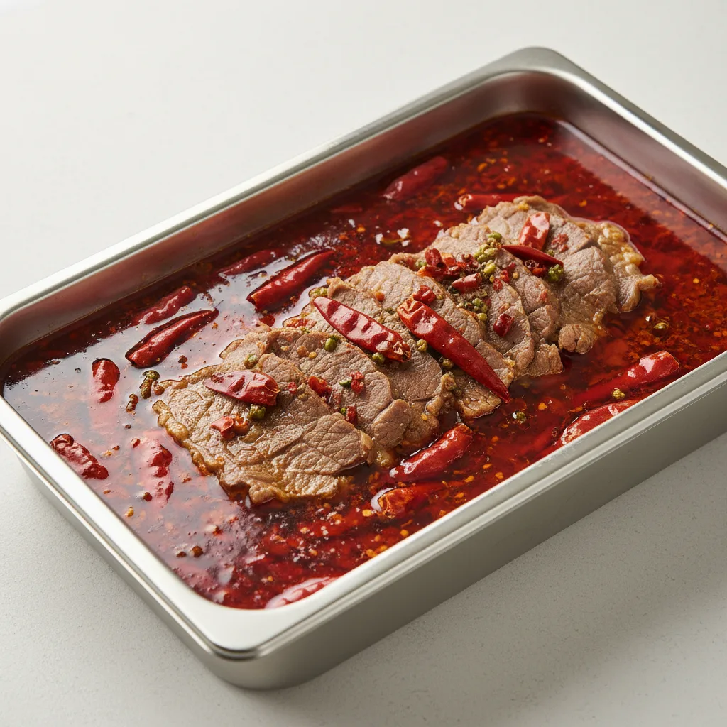 Spicy Boiled Beef in Chili Sauce Tray Spicy Boiled Beef in Chili Sauce Tray