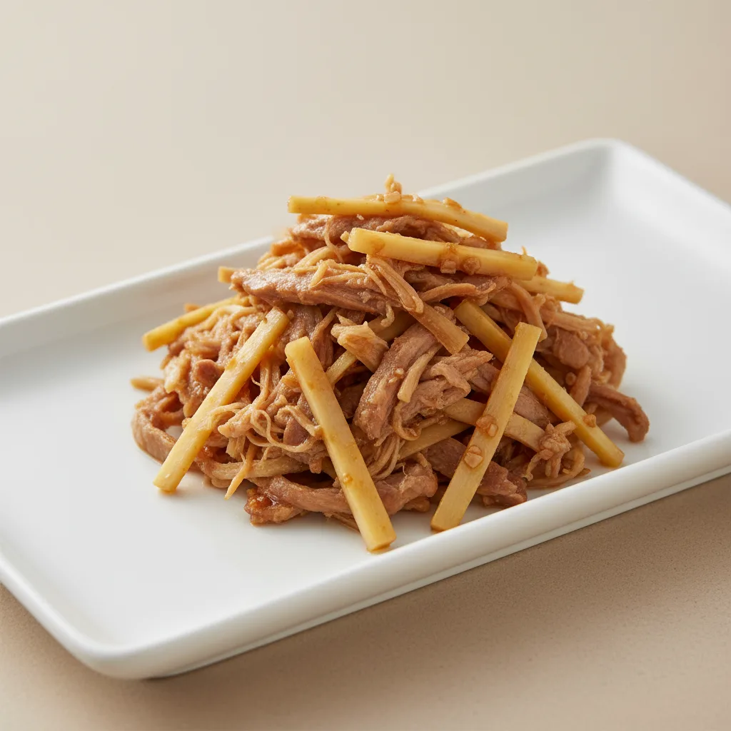 Shredded Pork with Bamboo Shoot Tips Tray Shredded Pork with Bamboo Shoot Tips Tray