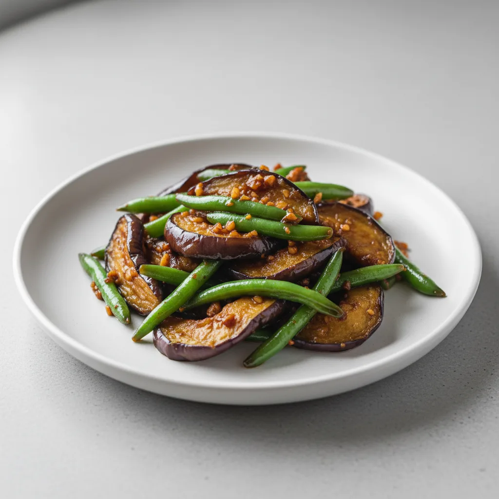 Stir-Fry Eggplant with Green Beans Stir-Fry Eggplant with Green Beans