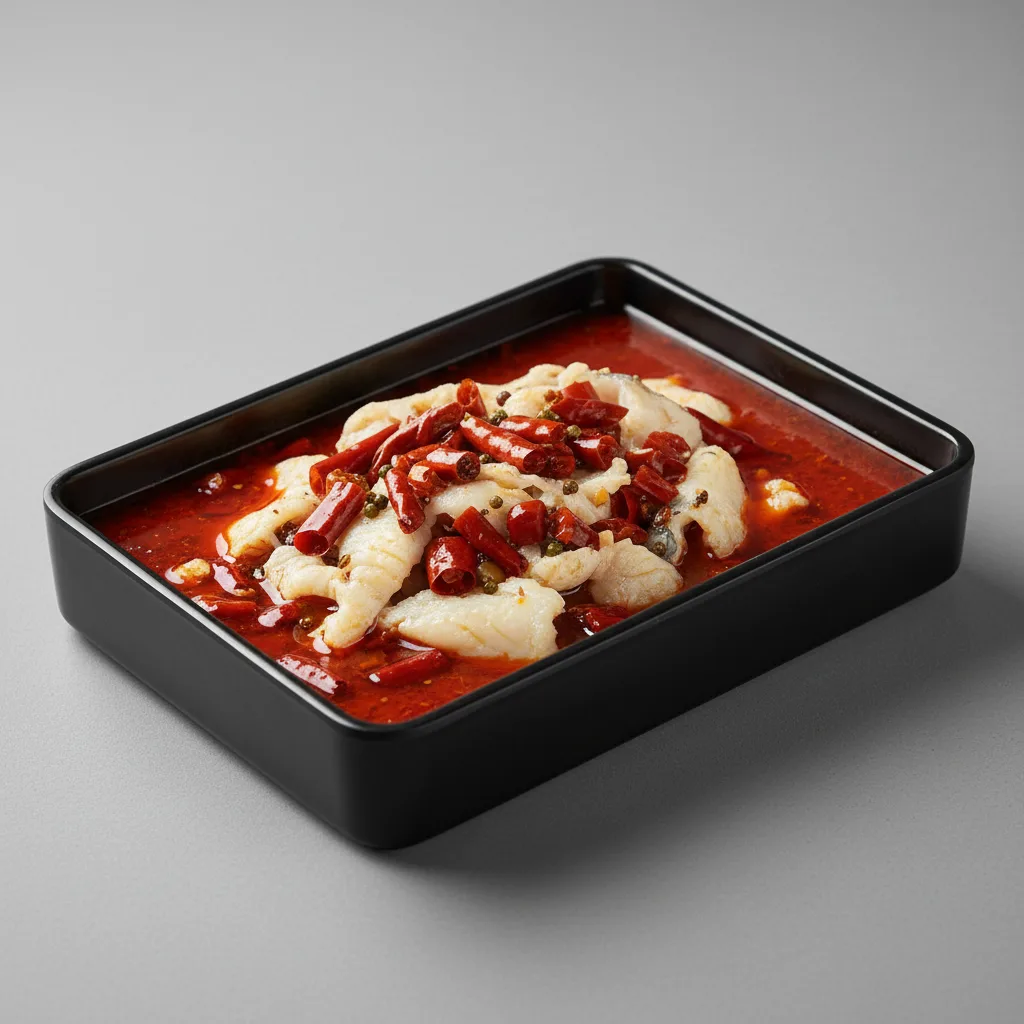 Spicy Boiled Fish in Chili Sauce Tray Spicy Boiled Fish in Chili Sauce Tray