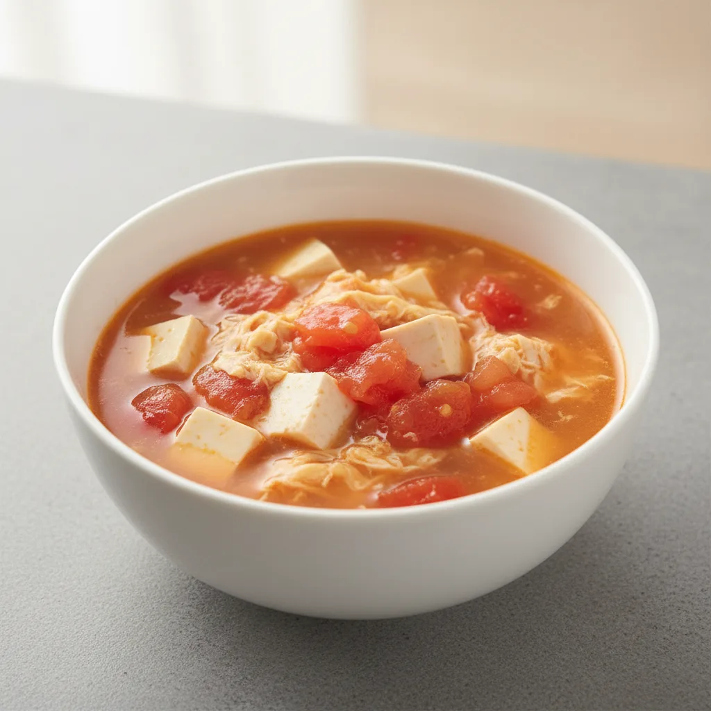Tomato, Tofu and Egg Soup Tomato, Tofu and Egg Soup