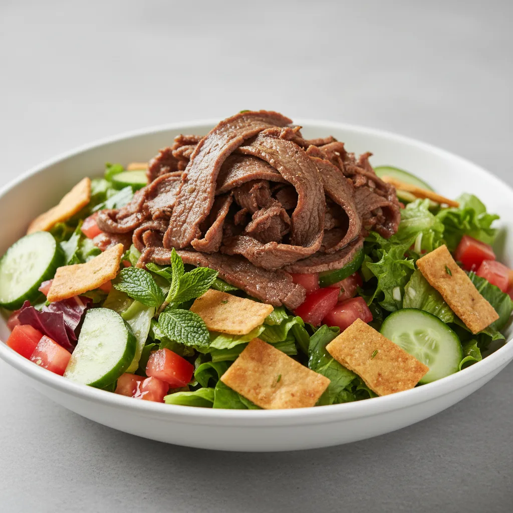 Beef Shawarma Fatouch Salad Beef Shawarma Fatouch Salad