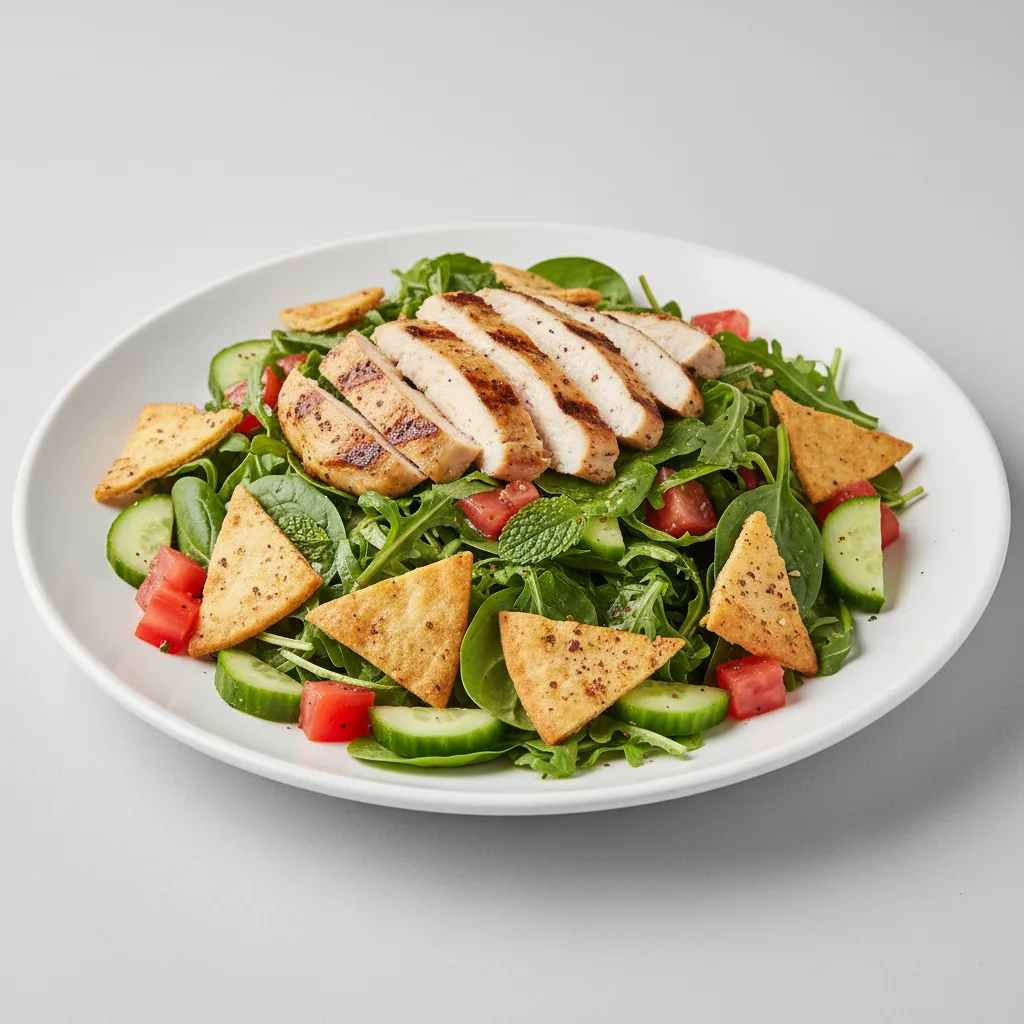 Cucumber Fatouch Salad with Meat Cucumber Fatouch Salad with Meat