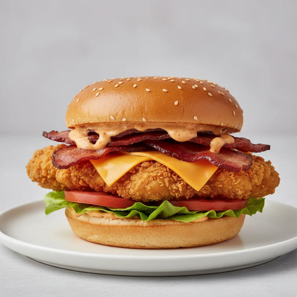 Crispy Chicken Club Burger Crispy Chicken Club Burger