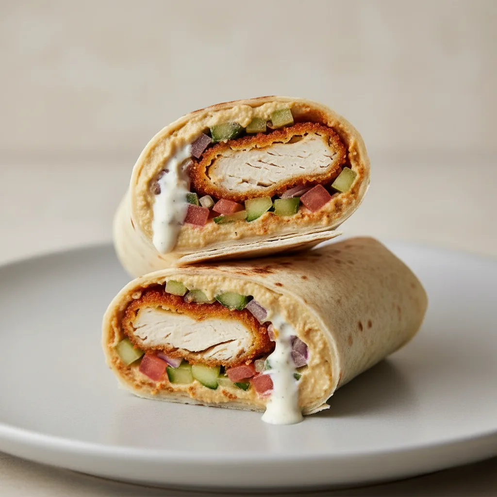 Chicken Schnitzel Wrap Chicken Schnitzel Wrap