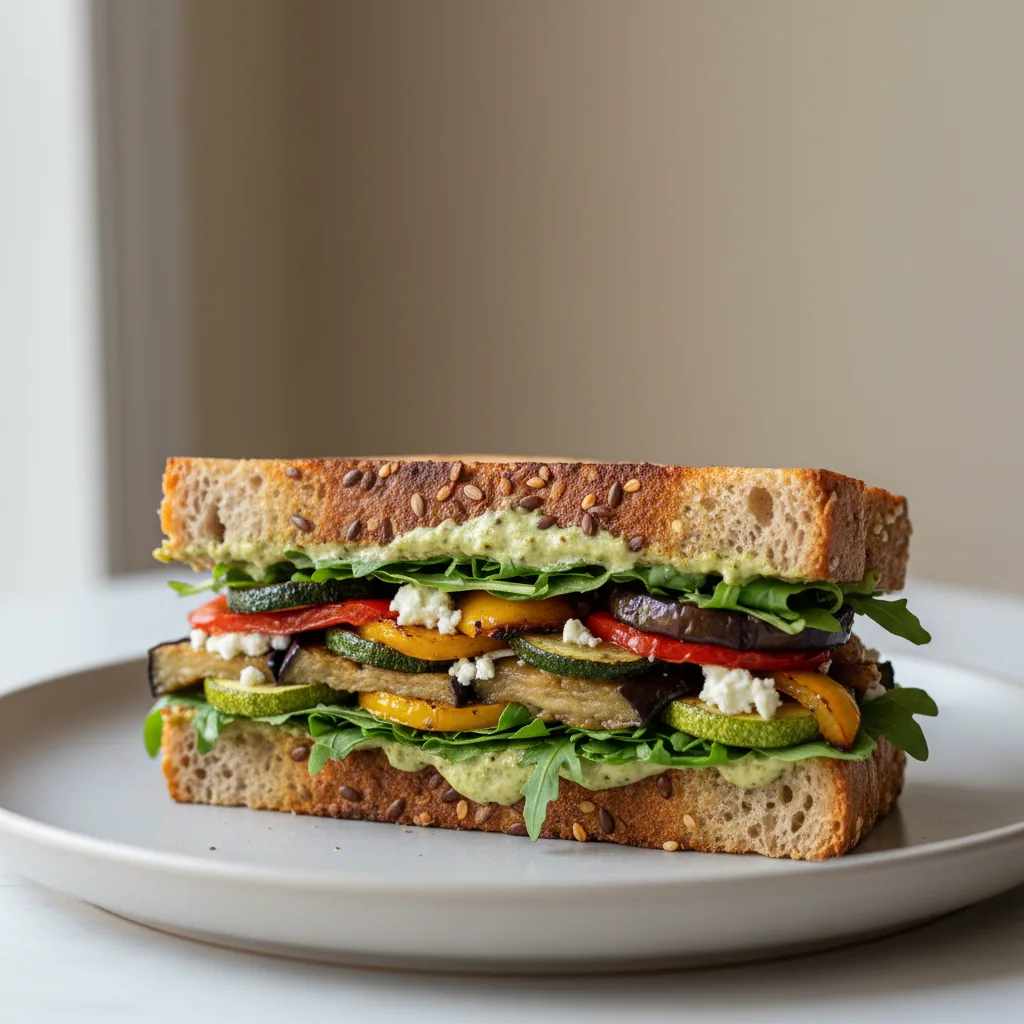 Roasted Vegetables and Goat Cheese Panini Roasted Vegetables and Goat Cheese Panini