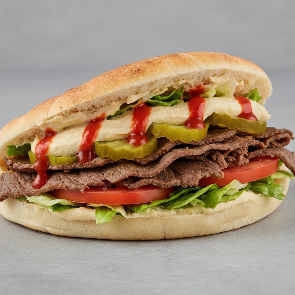 Beef Shawarma Sandwich Beef Shawarma Sandwich