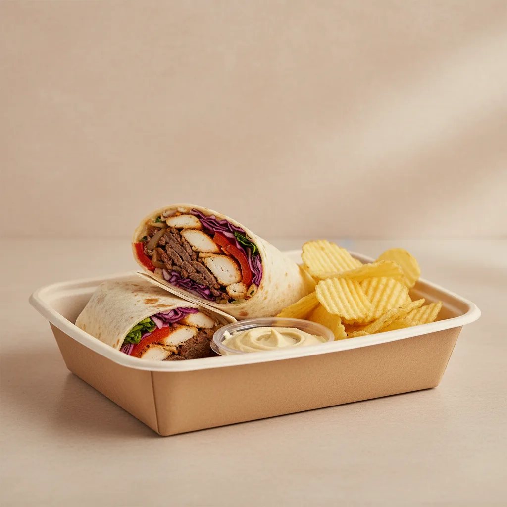 Beef & Chicken Wrap Combo Meal Beef & Chicken Wrap Combo Meal