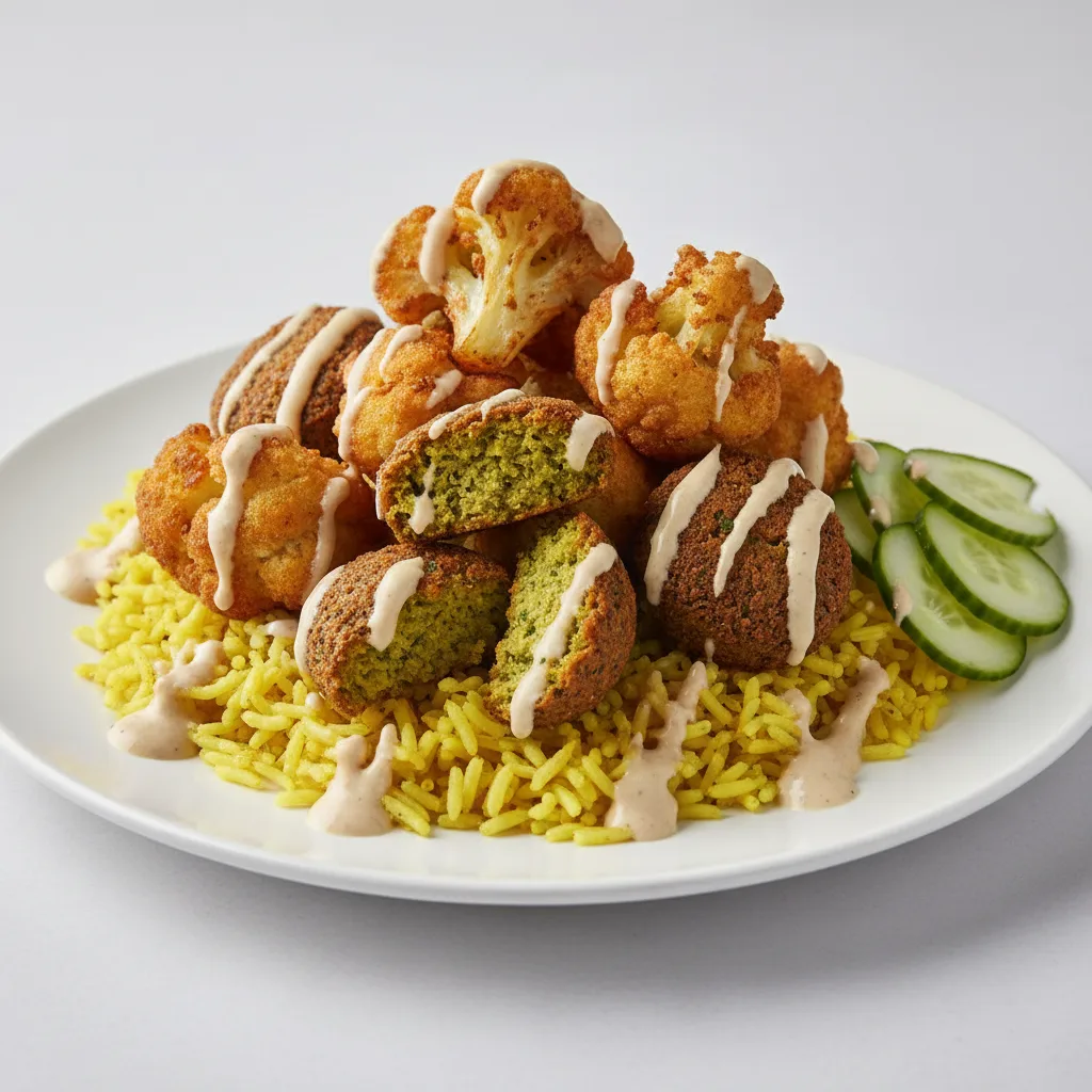 Fried Cauliflower & Falafel Combo Plate Fried Cauliflower & Falafel Combo Plate