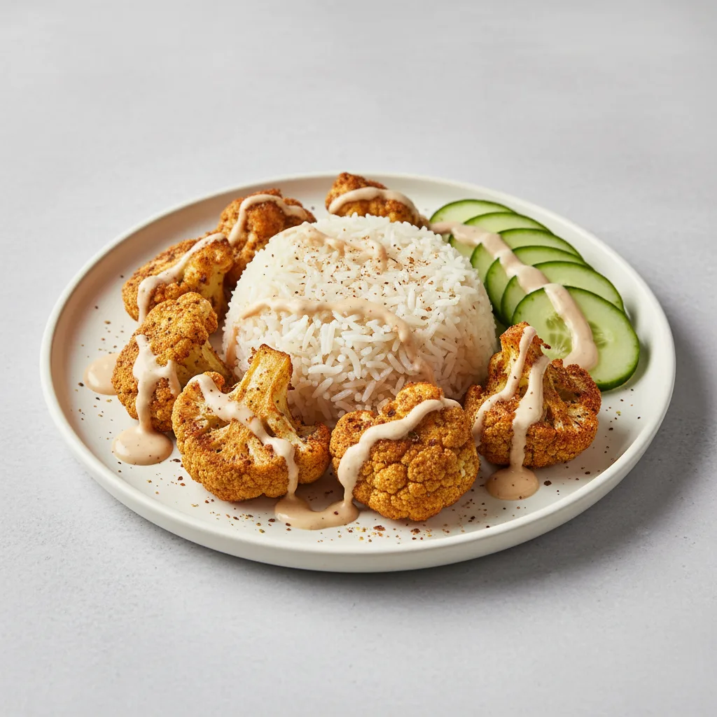 Cauliflower Vegan Plate Cauliflower Vegan Plate