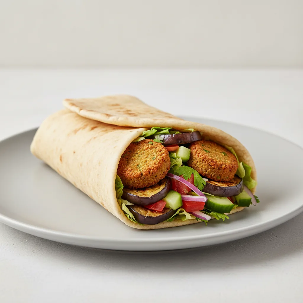 Falafel & Eggplant Wrap Falafel & Eggplant Wrap