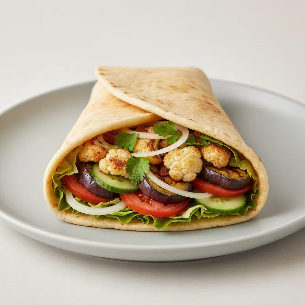Cauliflower & Eggplant Wrap Cauliflower & Eggplant Wrap