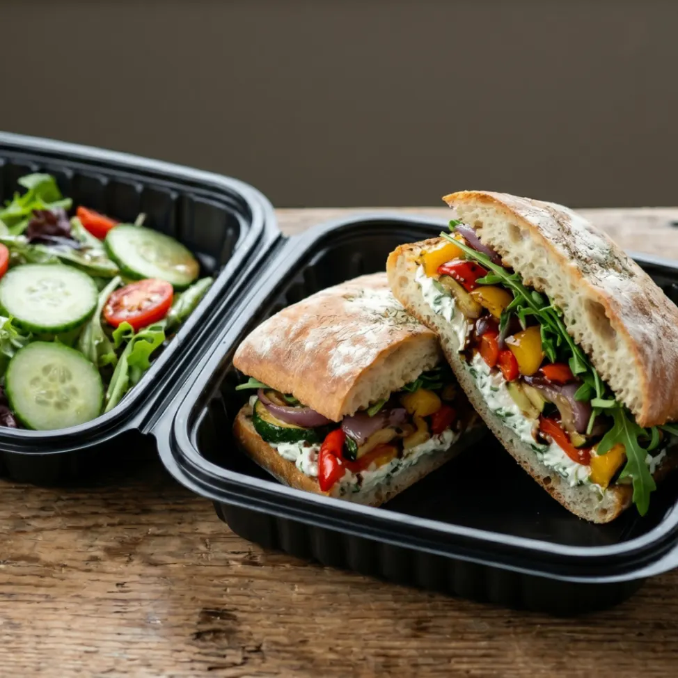 Roasted Veggie & Feta Sandwich