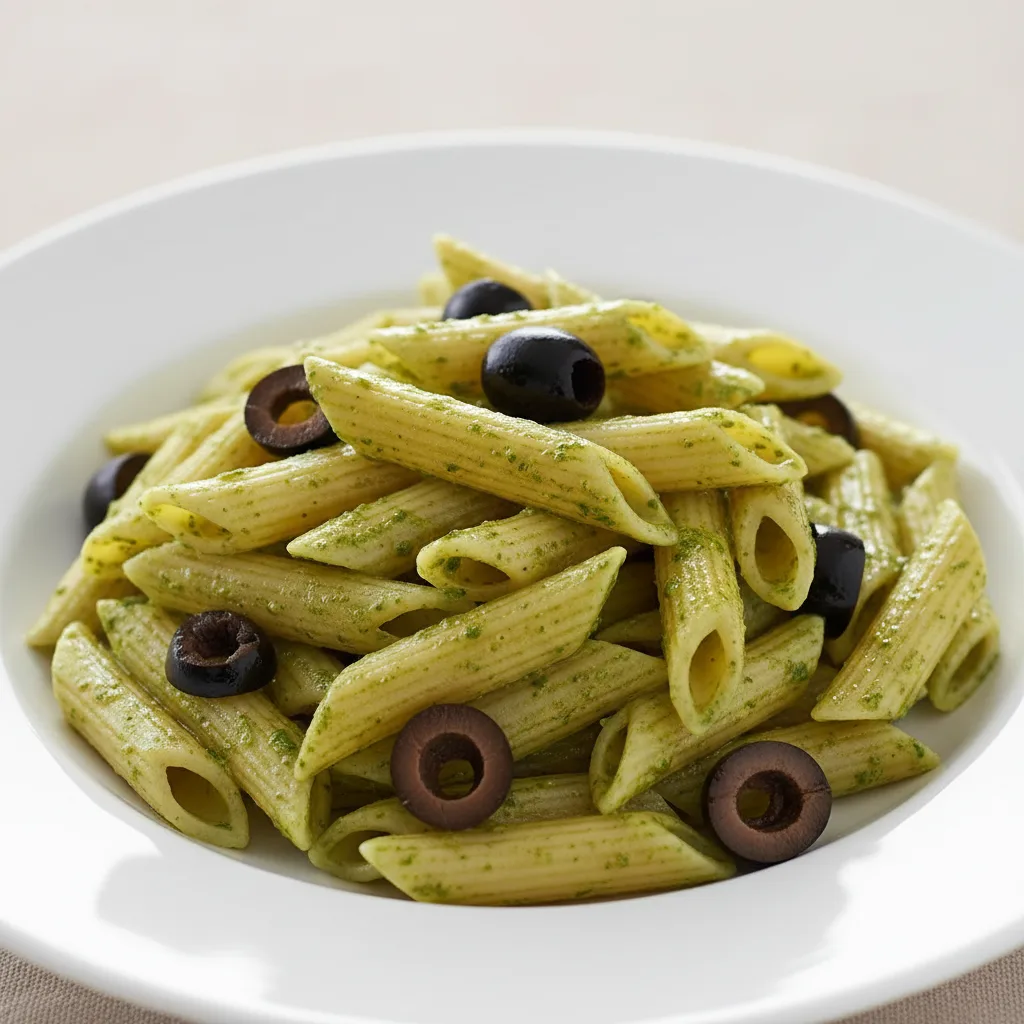 Gluten Free Penne With Pesto and Olives Gluten Free Penne With Pesto and Olives