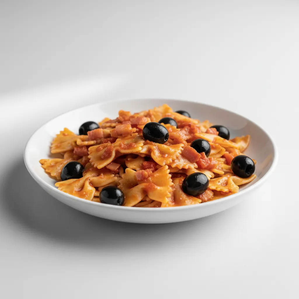 Bow Tie With Amatriciana and Olives Bow Tie With Amatriciana and Olives