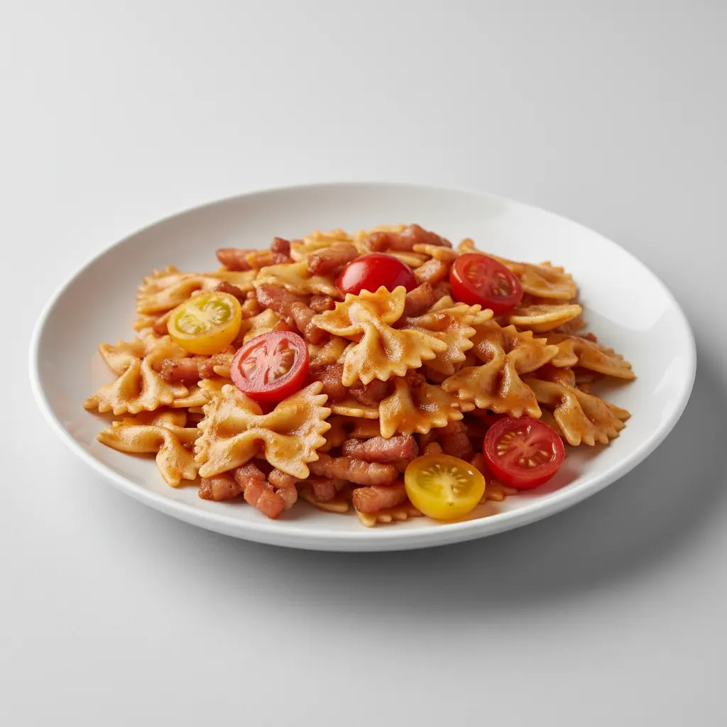 Bow Tie With Amatriciana and Tomatoes Bow Tie With Amatriciana and Tomatoes