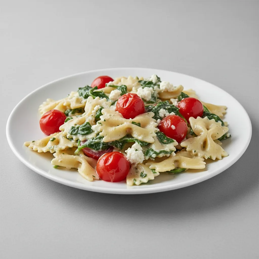 Bow Tie With Spinach Ricotta and Tomatoes Bow Tie With Spinach Ricotta and Tomatoes