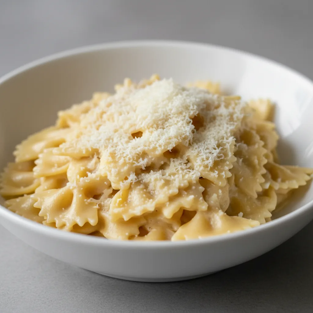 Bow Tie With Quattro Formaggi and Parmesan Bow Tie With Quattro Formaggi and Parmesan