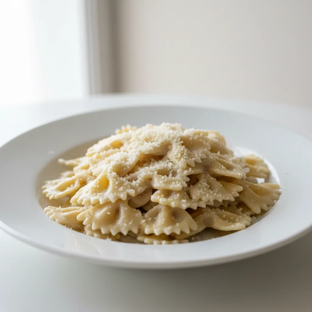 Bow Tie With Alfredo and Parmesan Bow Tie With Alfredo and Parmesan