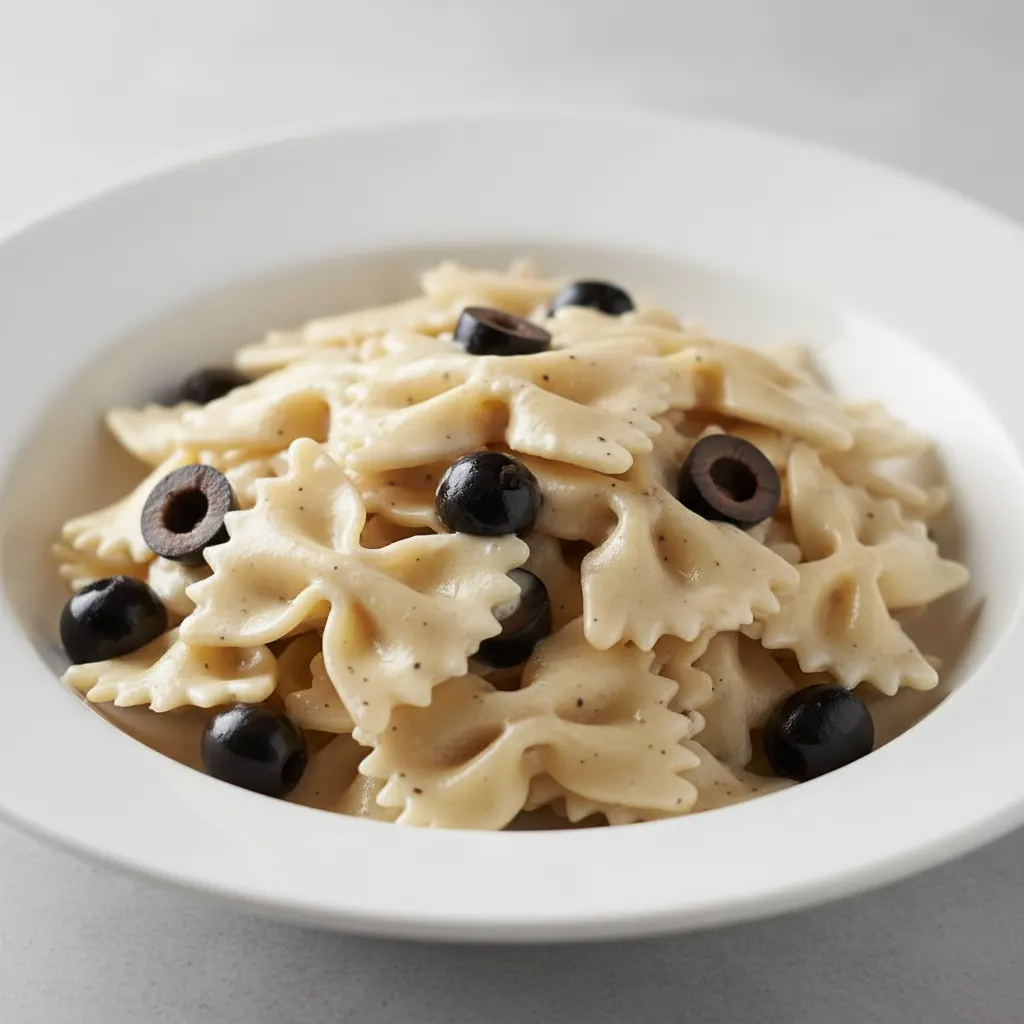 Bow Tie With Alfredo and Olives Bow Tie With Alfredo and Olives