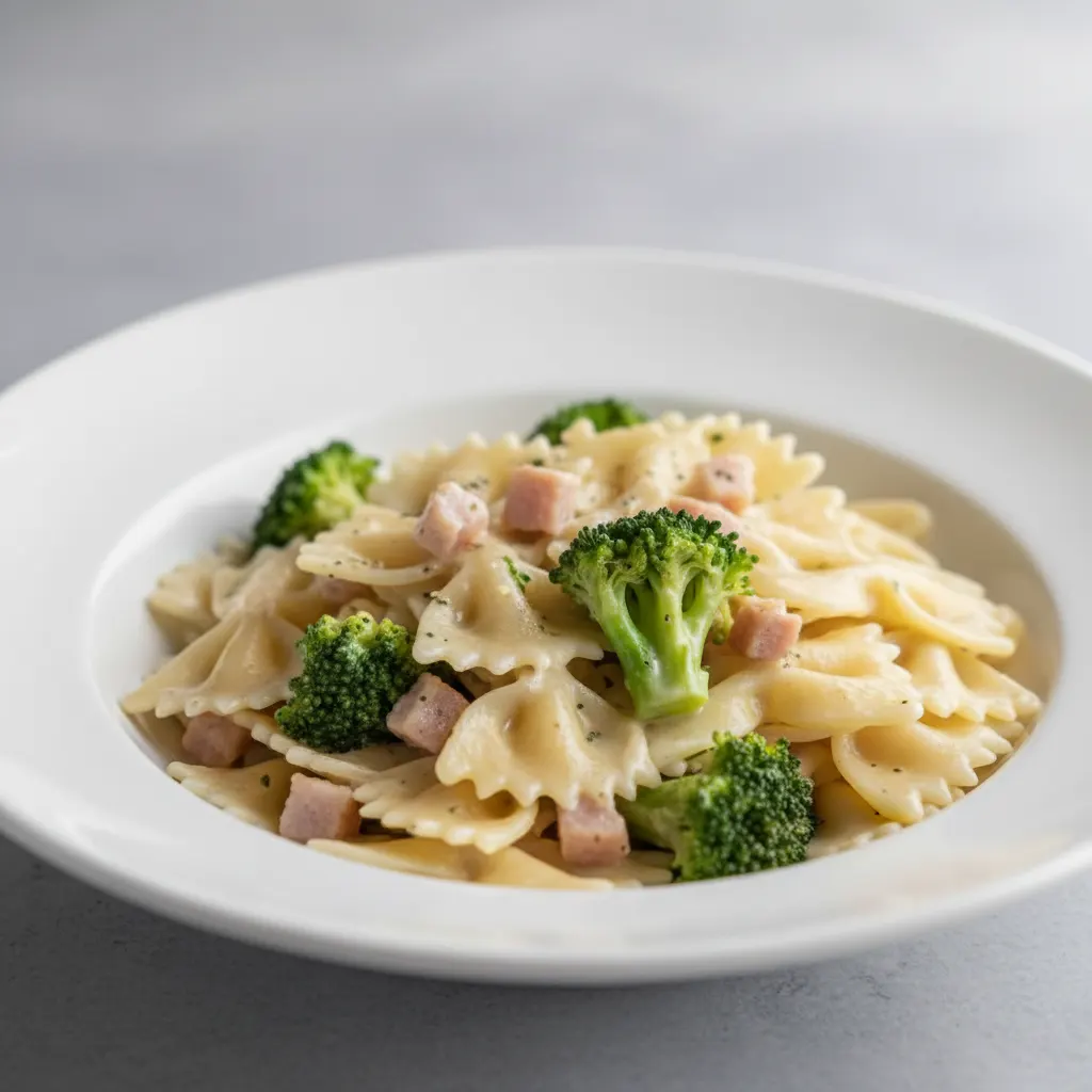 Bow Tie With Carbonara and Broccoli Bow Tie With Carbonara and Broccoli