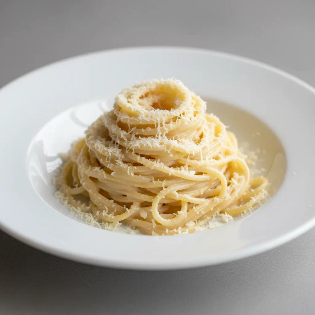 Spaghetti With Alfredo and Parmesan Spaghetti With Alfredo and Parmesan