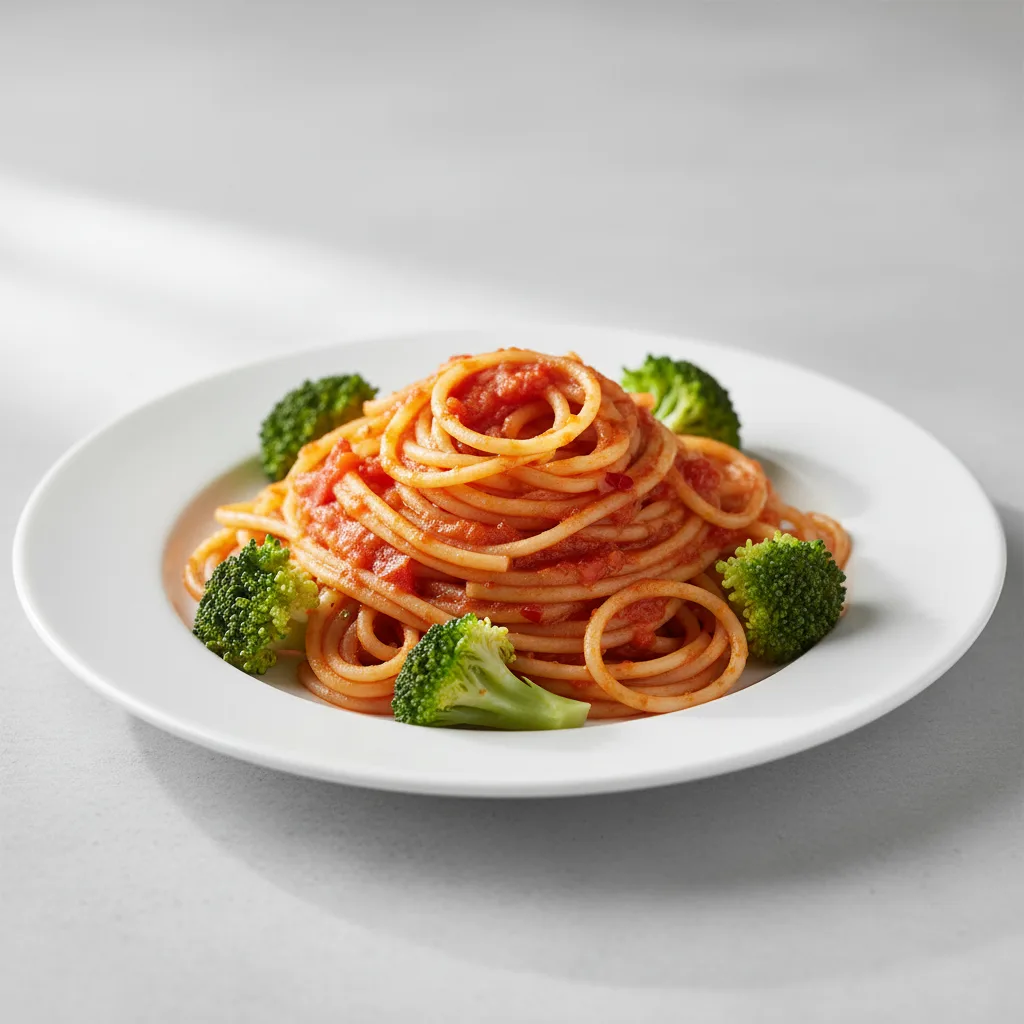 Spaghetti With Arrabiata and Broccoli Spaghetti With Arrabiata and Broccoli