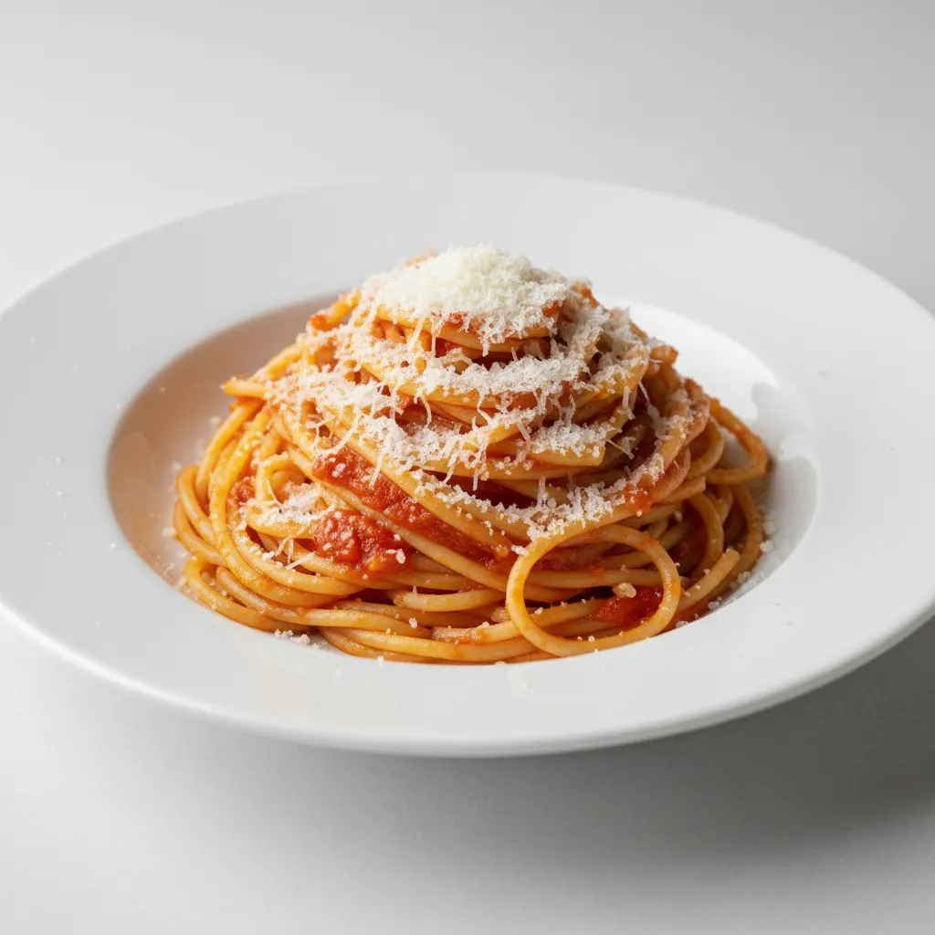 Spaghetti With Arrabiata and Parmesan Spaghetti With Arrabiata and Parmesan
