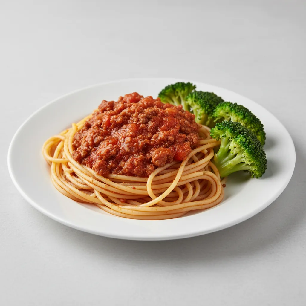Spaghetti With Bolognese and Broccoli Spaghetti With Bolognese and Broccoli