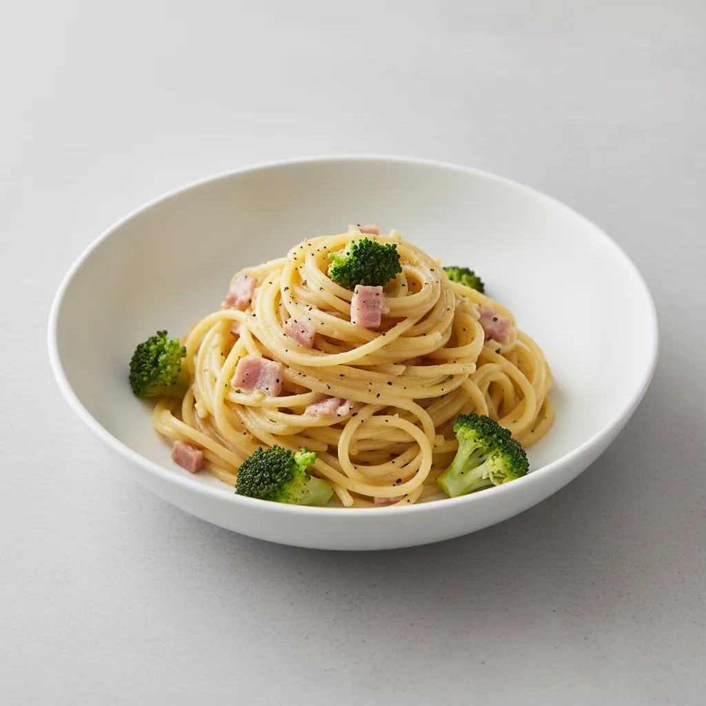 Spaghetti With Carbonara and Broccoli Spaghetti With Carbonara and Broccoli
