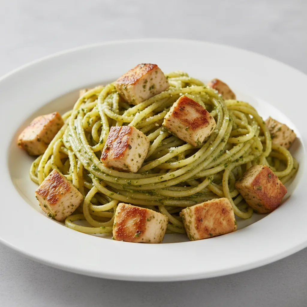 Spaghetti With Chicken Pesto Spaghetti With Chicken Pesto