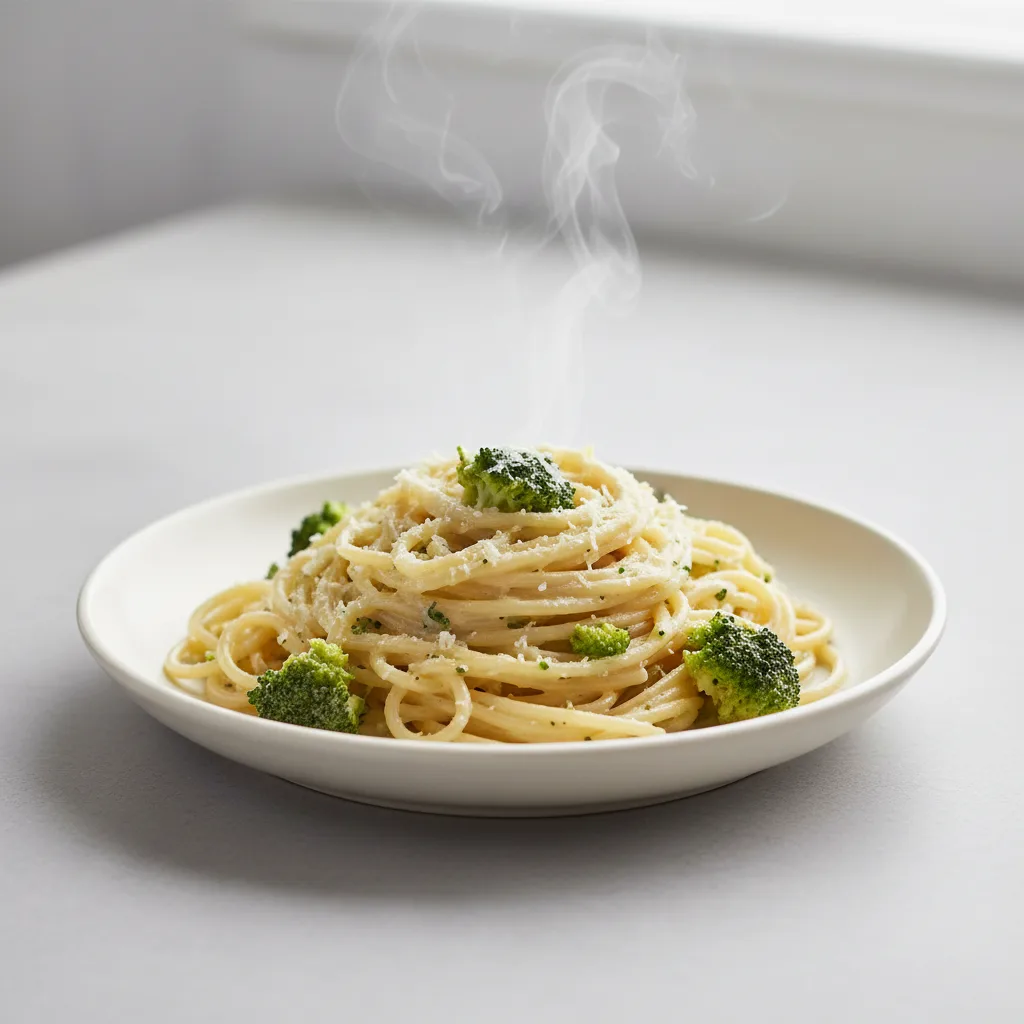 Spaghetti With Quattro Formaggi and Broccoli Spaghetti With Quattro Formaggi and Broccoli