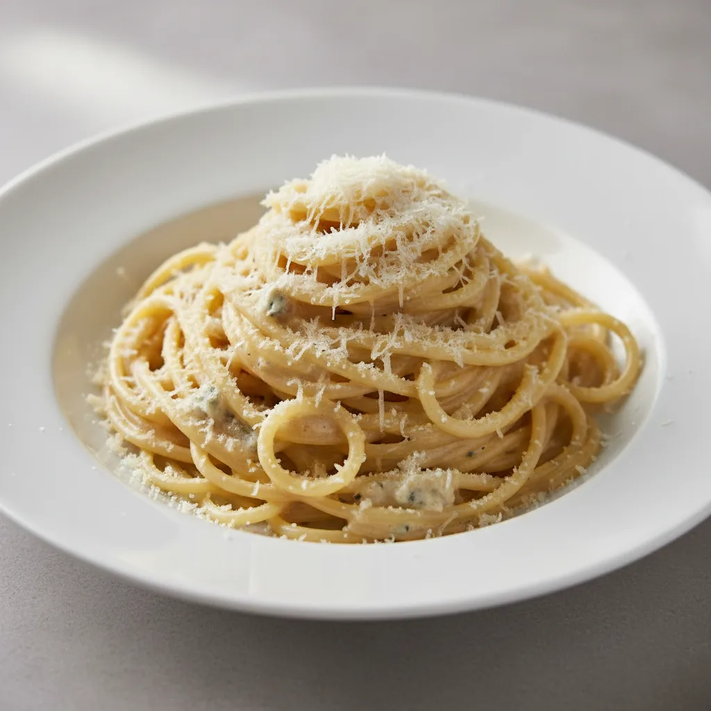 Spaghetti With Quattro Formaggi and Parmesan Spaghetti With Quattro Formaggi and Parmesan