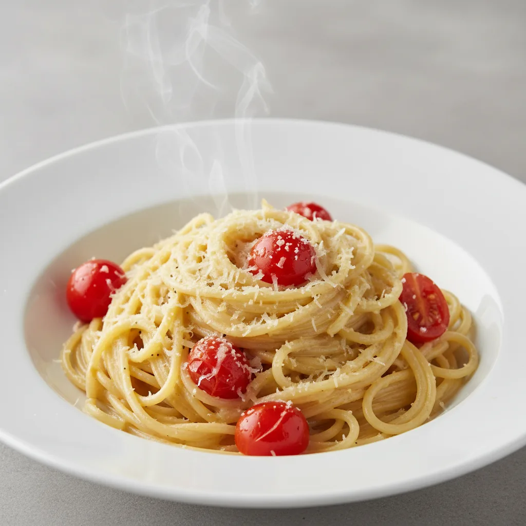 Spaghetti With Quattro Formaggi and Tomatoes Spaghetti With Quattro Formaggi and Tomatoes