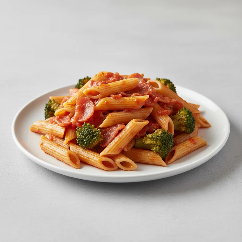 Gluten Free Penne With Amatriciana and Broccoli Gluten Free Penne With Amatriciana and Broccoli