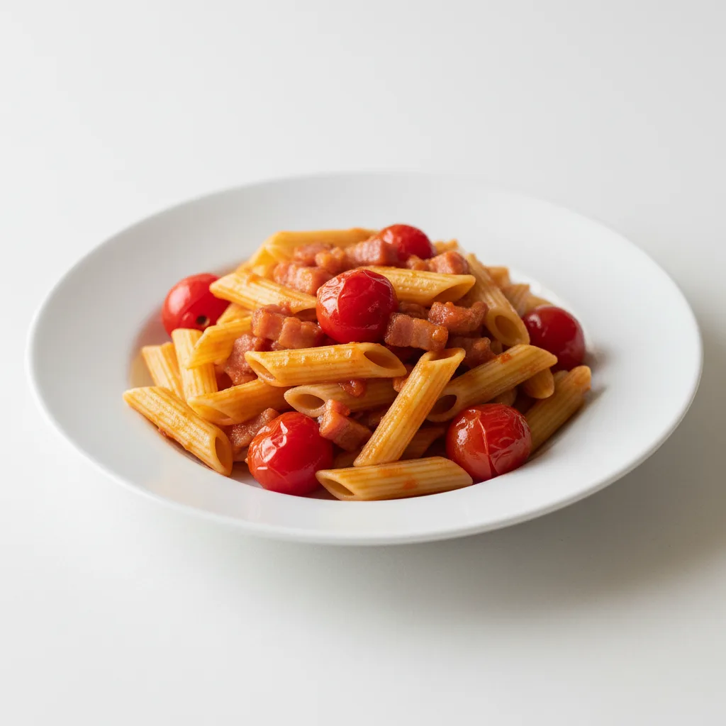 Gluten Free Penne With Amatriciana and Tomatoes Gluten Free Penne With Amatriciana and Tomatoes