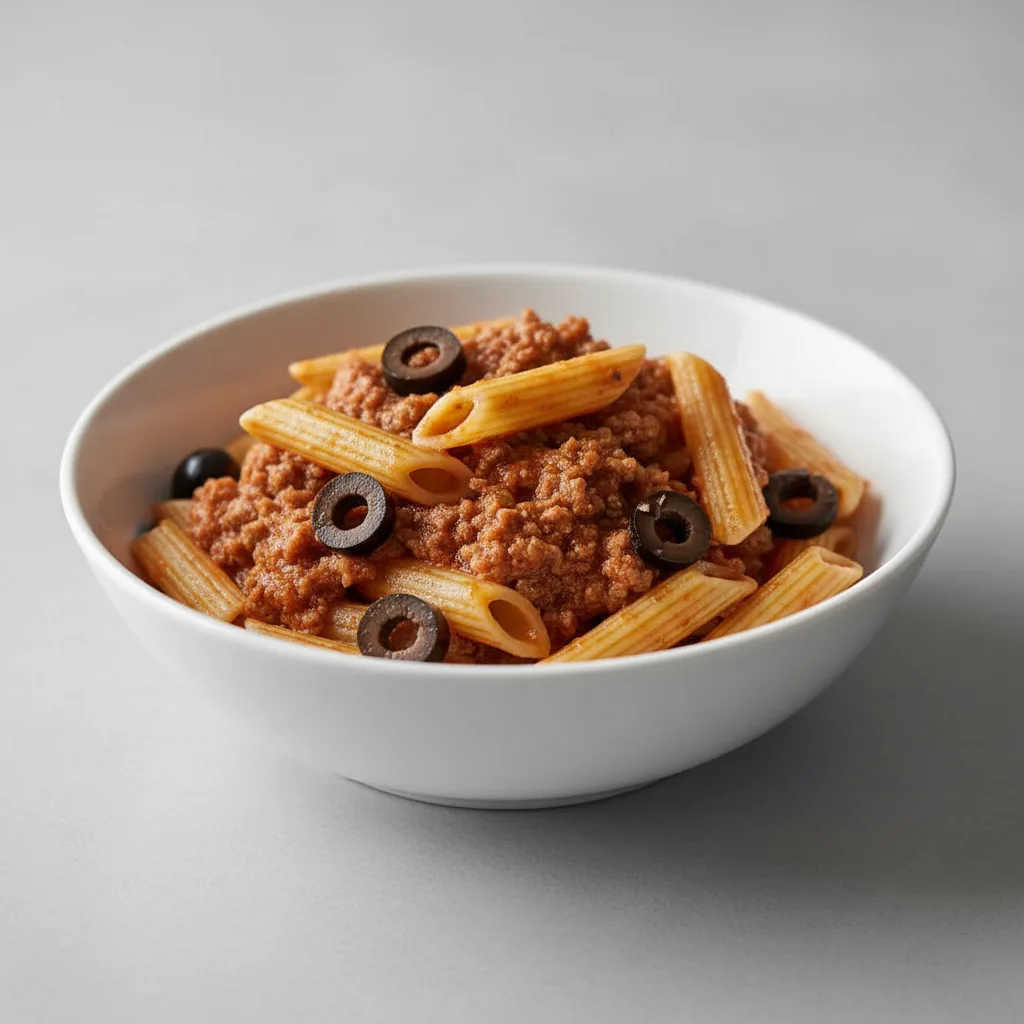 Gluten Free Penne With Bolognese and Olives Gluten Free Penne With Bolognese and Olives